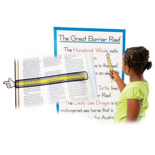 Illustration de : Réglet 26 cm gradué aide à la lecture