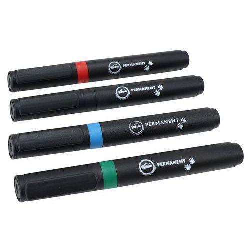 Illustration de : Boîte 4 marqueurs pointe biseautée - Pichon