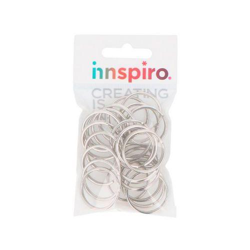 Illustration de : Anneau double argenté diamètre 25 mm - Innspiro