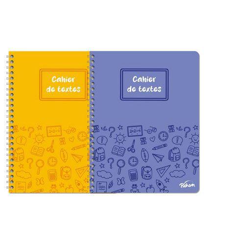 Illustration de : Cahier de texte hélicoïdal 70g 17x22 cm 124 pages - Pichon