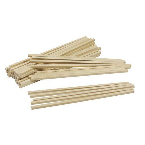 Illustration de : Sachet 100 baguettes carrées 5 x 5 x 200 mm - O'color