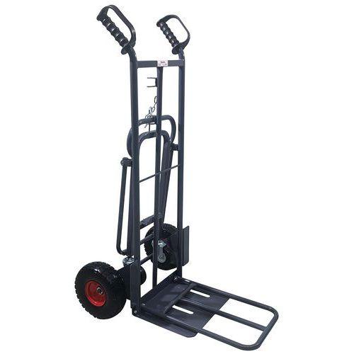 Illustration de : Diable chariot combiné - 3 positions - Capacité 250 kg - Manutan Expert