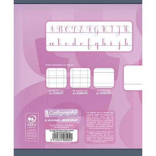 Illustration de : Cahier maternelle 32 pages 17x22 90g ligné 18mm - Calligraphe