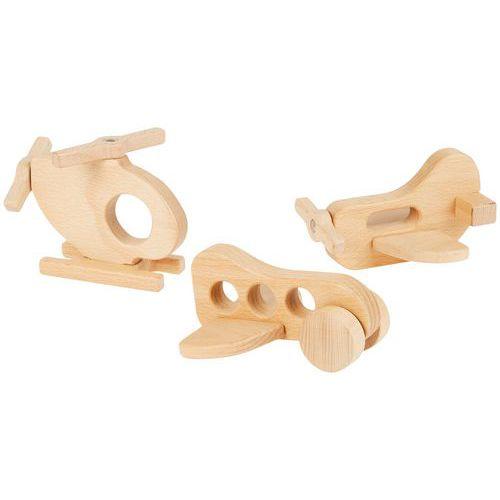 Illustration de : Coffret de voyage aérien en bois - 3 pièces - Hope Education