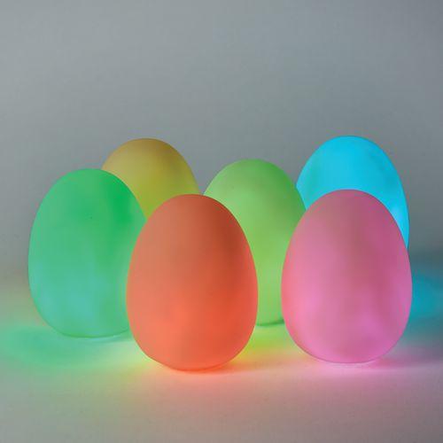 Oeuf lumineux de couleur changeante - LDA - Lot de 6 thumbnail image 1