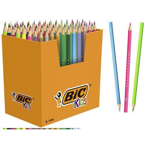 Illustration de : Classpack 144 crayons de couleurs Smooth - Bic