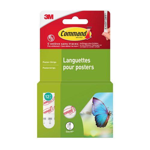 Illustration de : Etui 12 languettes adhésives pour posters Command™