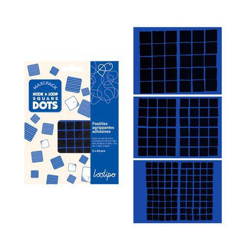 Illustration de : Maxi pack pastilles agrippantes adhésives carrées noires - Loolipo