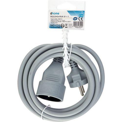 Illustration de : Rallonge grise 3 m