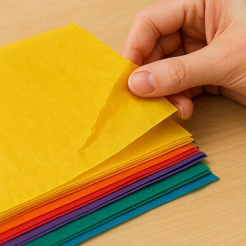 Illustration de : Papier de soie multicolore - Paquet de 480 - Classmates