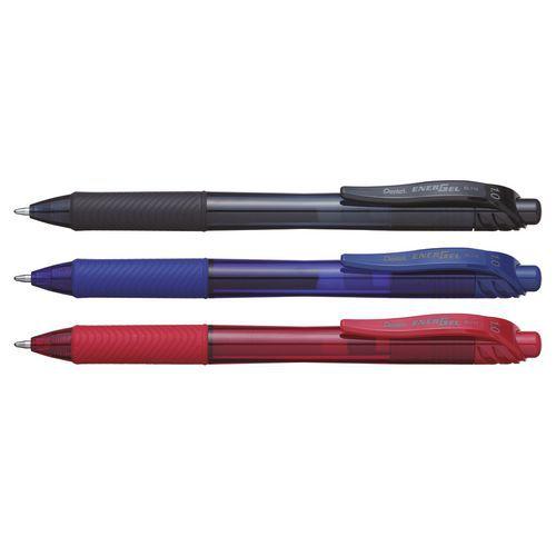 Illustration de : Stylo gel roller energel 1 mm rétractable - Pentel