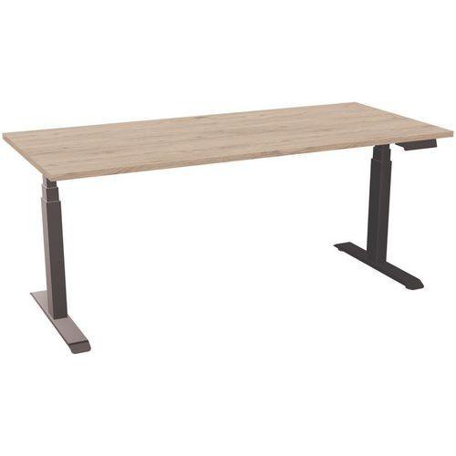 Illustration de : Bureau électrique en plateau mélaminé Axel - Eol