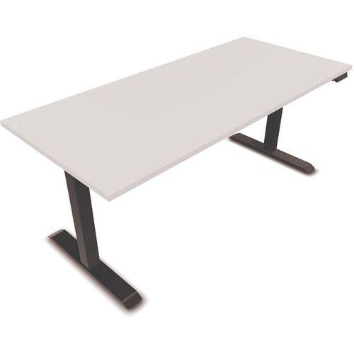Illustration de : Bureau électrique avec plateau mélaminé 180 cm - Lutz - Eol
