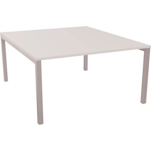 Illustration de : Table de réunion en pied carré de 25mm d'épaisseur Arial - Eol