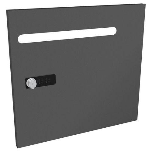 Illustration de : Porte en métal avec serrure à code avec fente courrier Camille - Eol