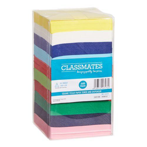 Illustration de : Papier de soie carré multicolore - Paquet de 4600 - Classmates