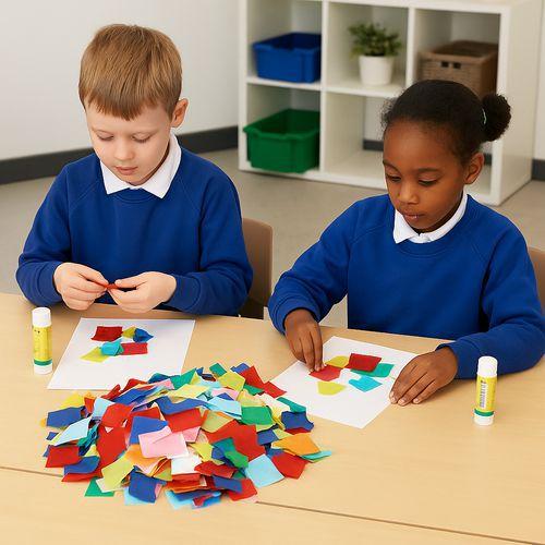 Illustration de : Chutes de papier de soie coloré - 500g - Classmates