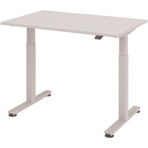 Illustration de : Bureau droit ergonomique électrique Evol - Hammerbacher