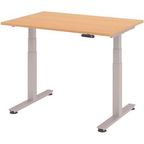 Illustration de : Bureau droit électrique ergonomique à mémoire Evol - Hammerbacher