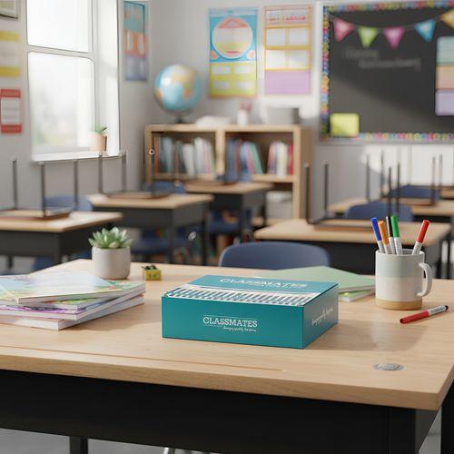 Illustration de : Crayon de papier HB à rayures avec gomme - Classmates