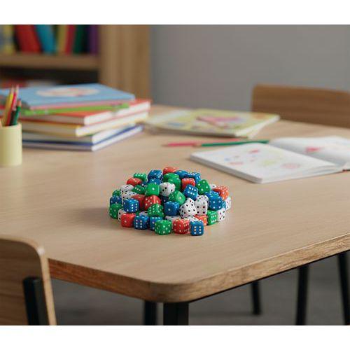 Illustration de : Dé à points en plastique - 100 pièces multicolores - Hope Education