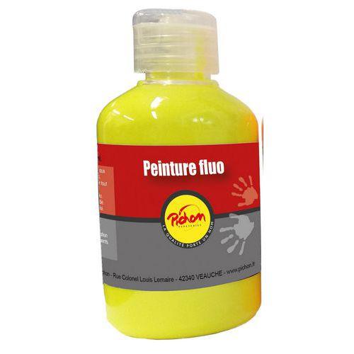 Illustration de : Assortiment de 6 flacons 250 ml gouache fluo - Pichon