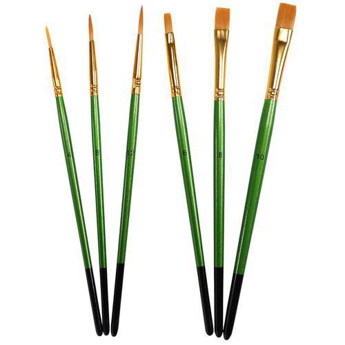 Illustration de : Schoolpack 144 pinceaux poils synthétiques - Pichon