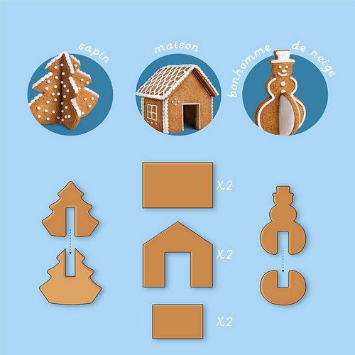 Illustration de : Emporte-pièces les Biscuits de Noël 3D