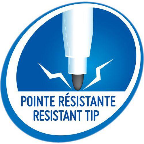 Illustration de : Pack collectivité 48 feutres velleda pointe fine encre bleue - Bic