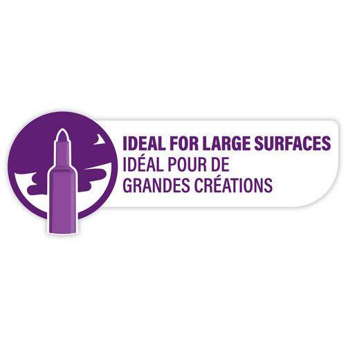 Illustration de : Godet 12 feutres décoralo assortis - Bic