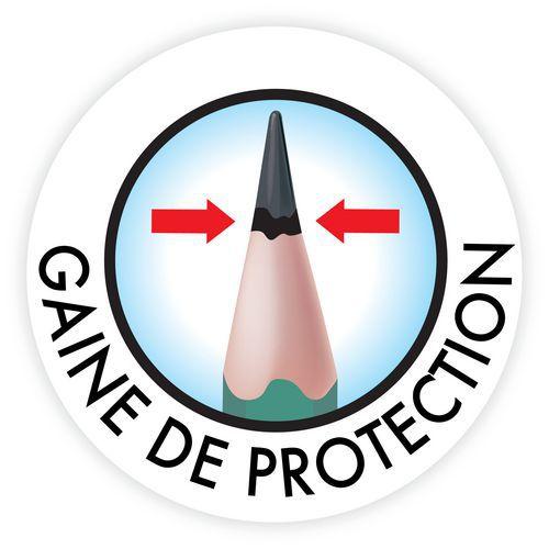 Illustration de : Crayon noir HB L17,5 Ø6,3mm - Bic