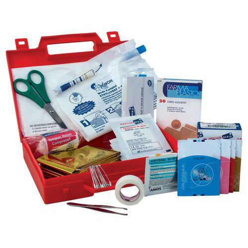 Illustration de : Trousse de secours véhicule plastique