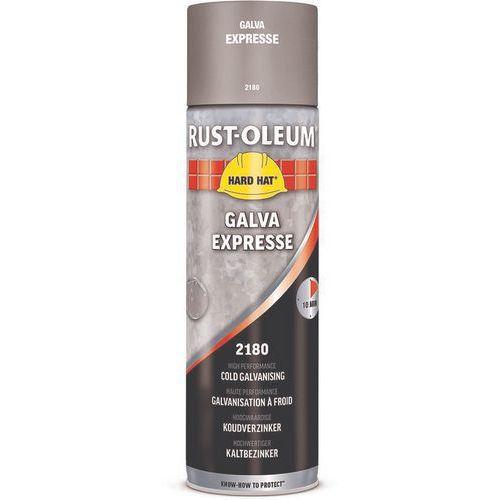 Illustration de : Peinture Galva Expresse Hard Hat - aérosol  500ml - Rust-Oleum