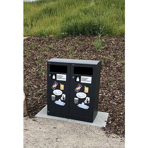 Illustration de : Poubelle pour l'extérieur Bica 712 2x100L