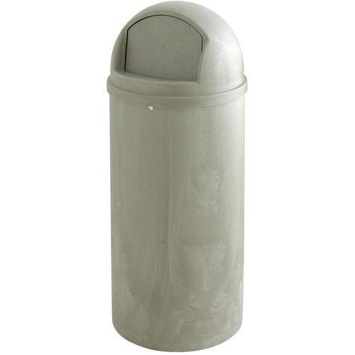 Illustration de : Poubelle marshall Dome - 95L - Beige - Rubbermaid