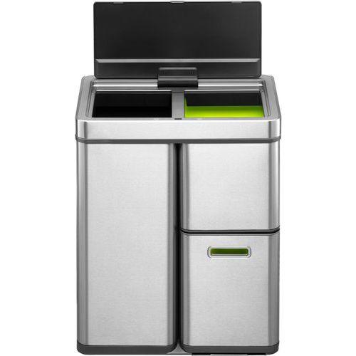 Illustration de : Poubelle élégante Mirage Plus Sensor Recycler 30+15+15 L, EKO