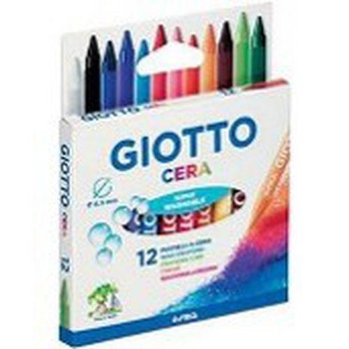 Illustration de : Pochette 12 crayons cire omyacolor - Giotto