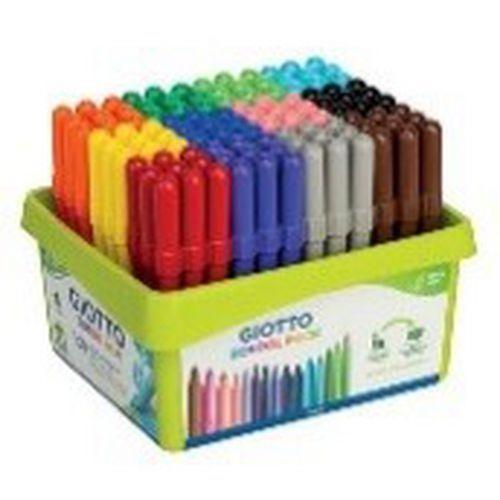Illustration de : Schoolpack 108 feutres omyacolor pointe extra large - Giotto