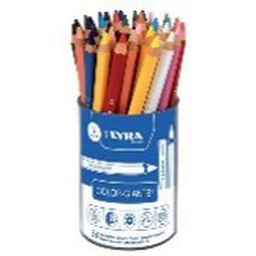 Illustration de : Pot 36 crayons de couleurs color giants - Lyra