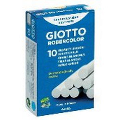 Illustration de : Etui de 10 craies blanches - Giotto