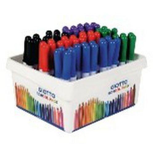 Illustration de : Schoolpack 60 feutres pointe ogive moyenne Ø 4 mm - Giotto