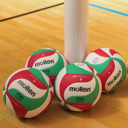 Illustration de : Ballon de volley V5M5000 - Molten - Lot de 10