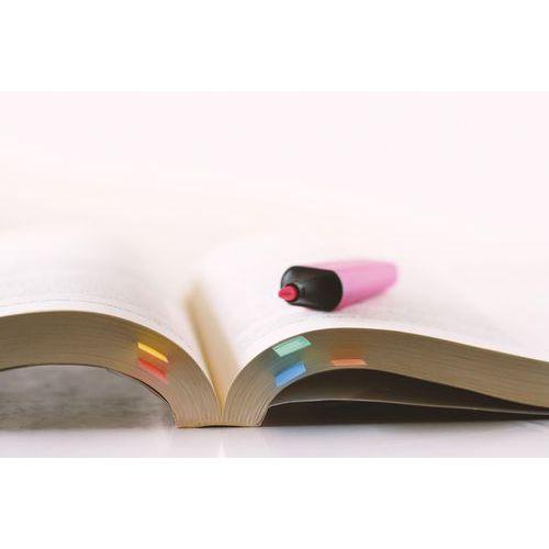 Illustration de : Lot de 160 marque-pages index 12x45 mm zigzag couleurs fluos ass -Apli