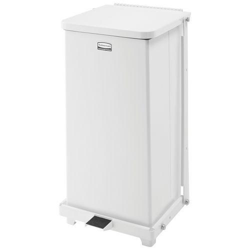 Illustration de : Poubelle  à pédale en métal Defender - 25 L et 49 L - Rubbermaid