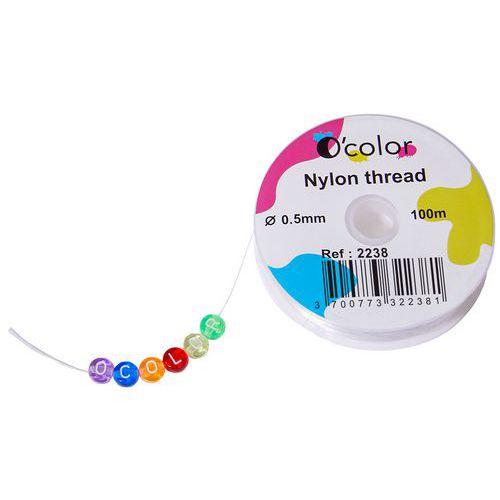 Illustration de : Bobine 100 m fil nylon Ø 0,50 mm - O'color