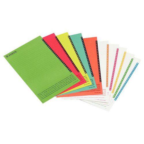 Illustration de : Lot 250 étiquettes pour dossier suspendu armoire coloris ass - Esselte