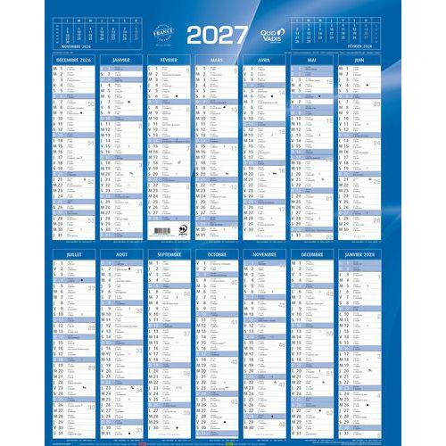 Illustration de : Calendrier annuel vertical Classic - 43x55cm - 2027 - Quo Vadis