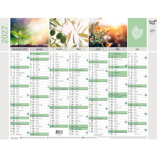 Illustration de : Calendrier mural banque Equology - 2027 - 14 mois - Quo Vadis