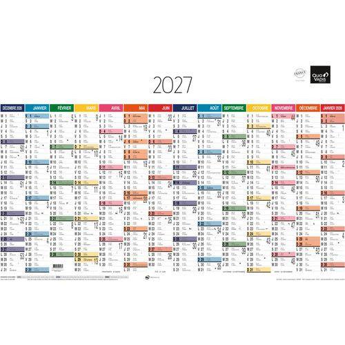 Illustration de : Calendrier annuel horizontal - 65x43 cm - 2027 - Quo Vadis