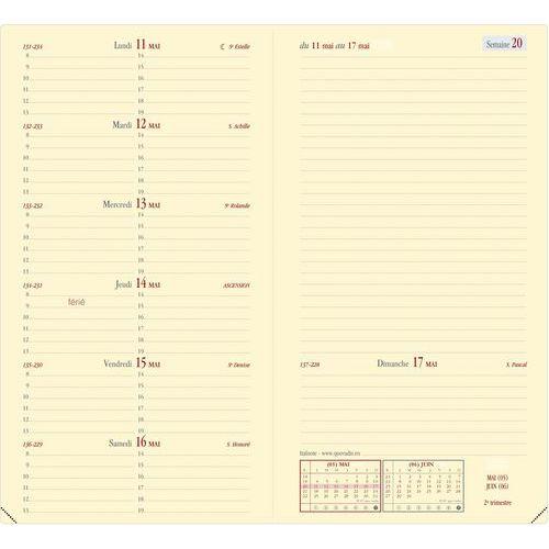 Illustration de : Agenda semainier Italnote Prestige - 13 mois 2026-2027 - Quo Vadis